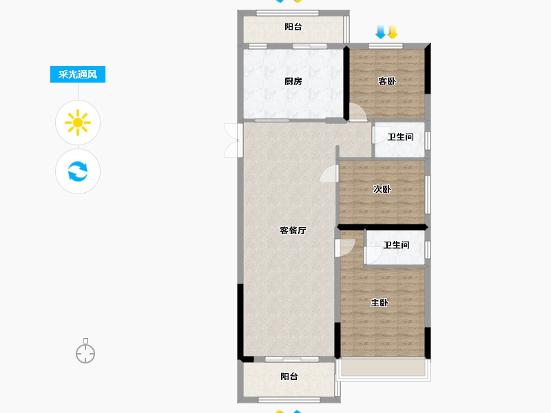 广东省-佛山市-自建房-116.00-户型库-采光通风