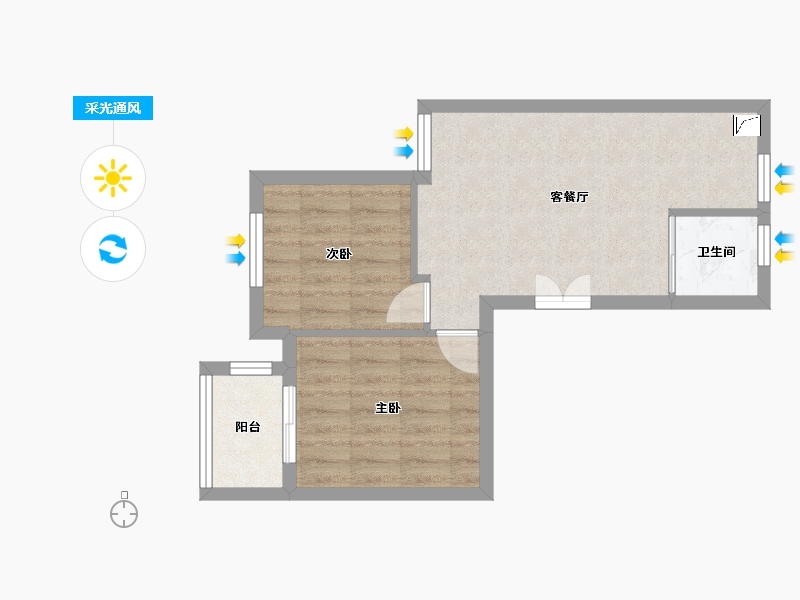 浙江省-宁波市-玉堂雅苑-45.00-户型库-采光通风