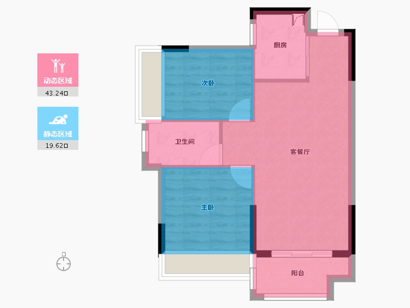 广东省-珠海市-佳源·印象西湖-56.51-户型库-动静分区