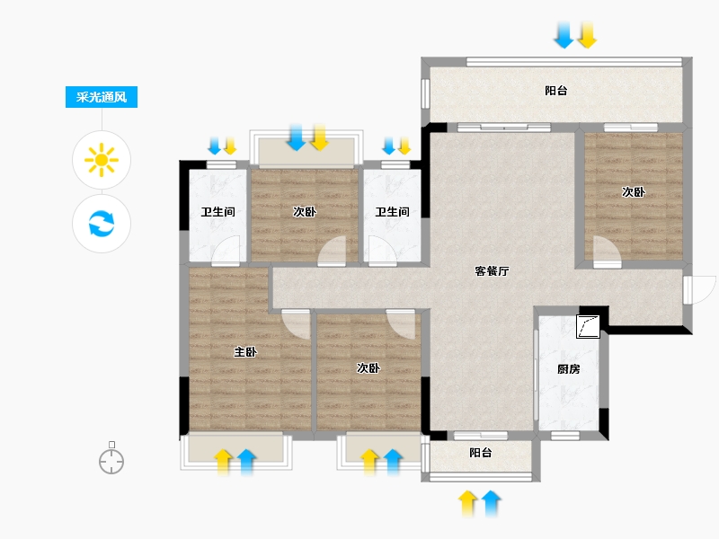 广西壮族自治区-桂林市-桂林融创文旅城-117.00-户型库-采光通风