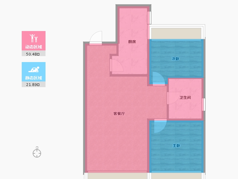 吉林省-长春市-吴中·凯旋府-65.00-户型库-动静分区