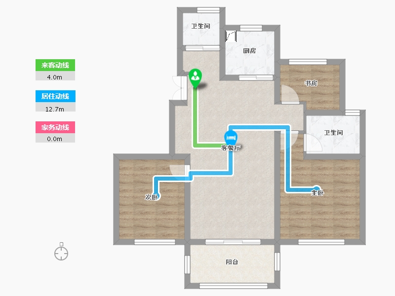 江苏省-南京市-熙悦-76.81-户型库-动静线