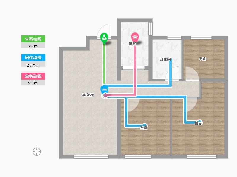 天津-天津市-天保·观塘壹品-84.00-户型库-动静线