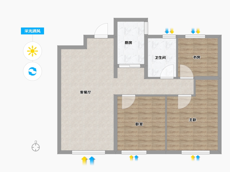 天津-天津市-天保·观塘壹品-84.00-户型库-采光通风