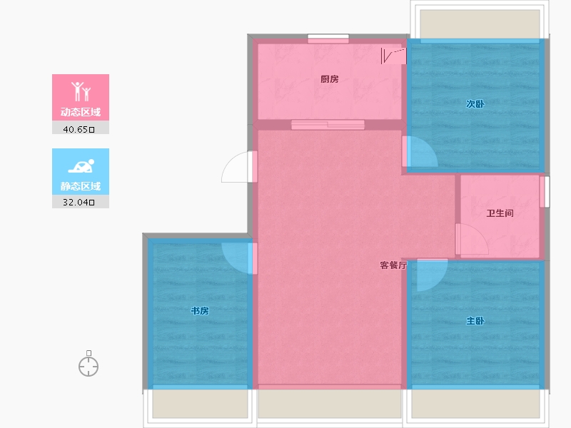 吉林省-长春市-吴中·凯旋府-65.01-户型库-动静分区