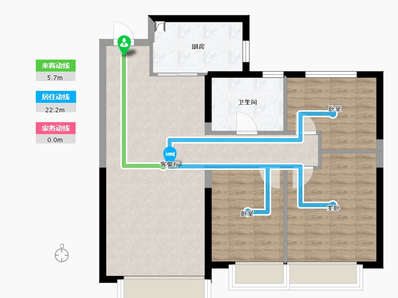 吉林省-长春市-长春恒大国际新都-80.99-户型库-动静线