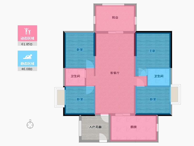 广东省-惠州市-星岸城-104.00-户型库-动静分区