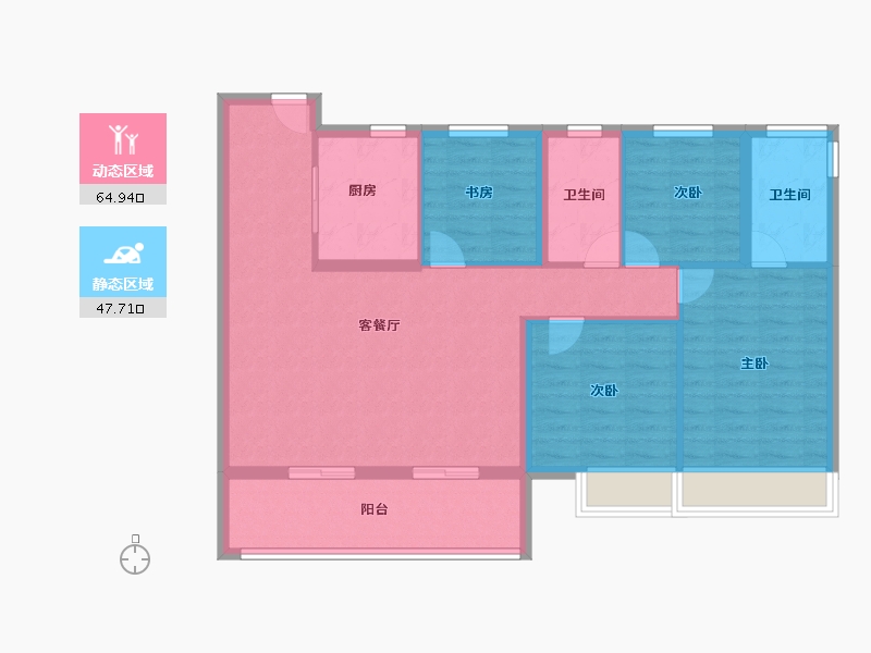 江苏省-南京市-天宸江樾-101.60-户型库-动静分区