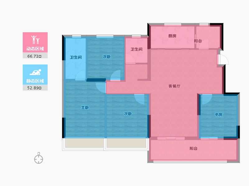 江苏省-南京市-万科首开·新悦光年-108.00-户型库-动静分区