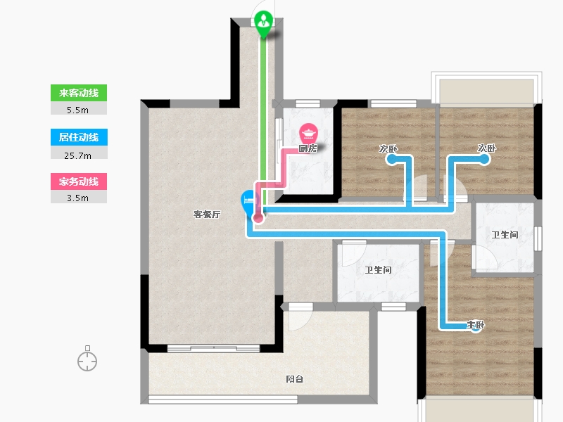 广西壮族自治区-贵港市-精通悦府-92.00-户型库-动静线