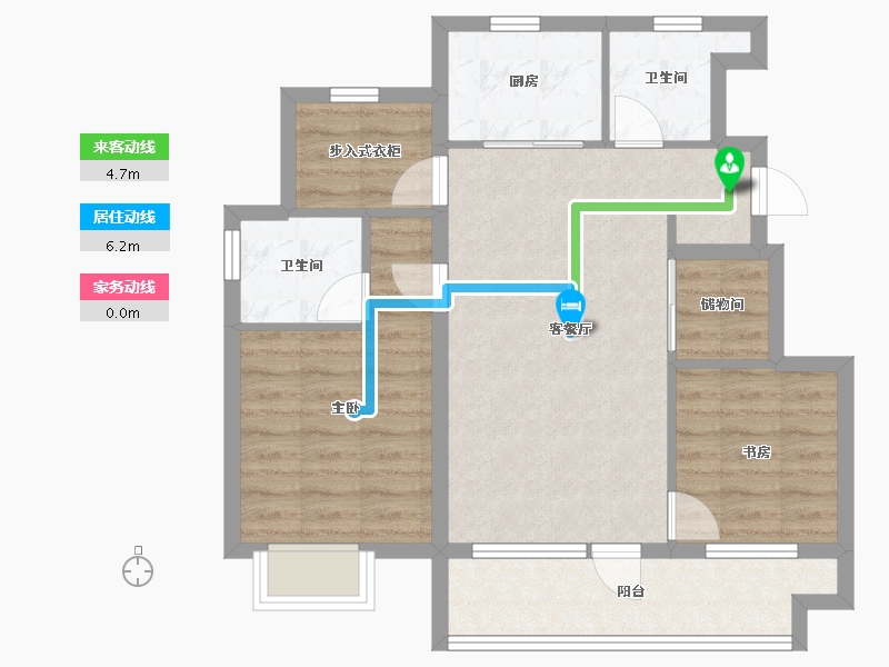 北京-北京市-路劲御和府-71.58-户型库-动静线