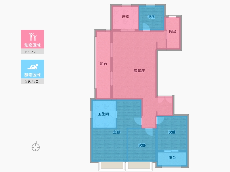 江苏省-南京市-花语熙岸府-112.00-户型库-动静分区