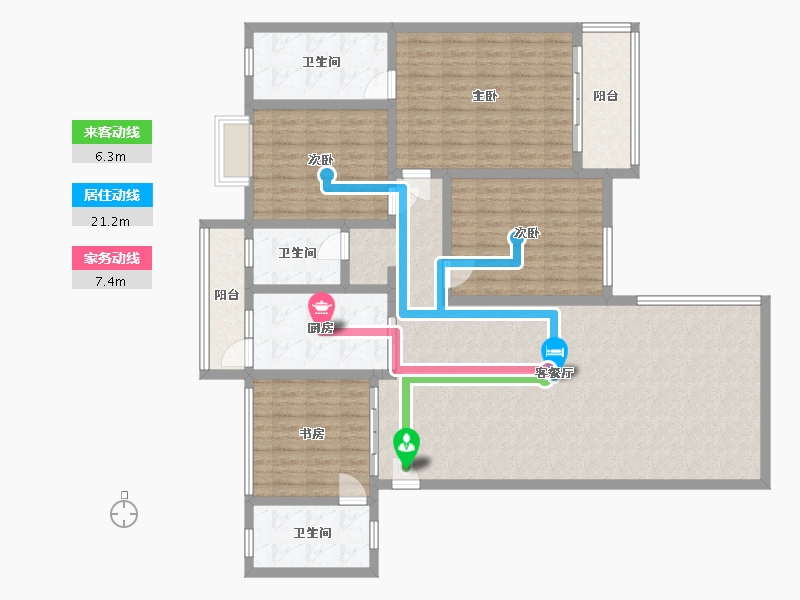 广西壮族自治区-桂林市-国惠村-132.00-户型库-动静线