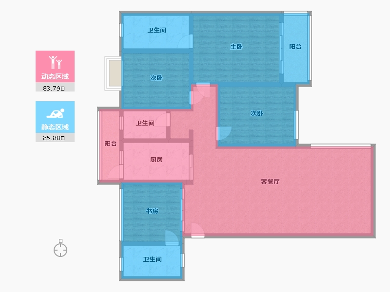 广西壮族自治区-桂林市-国惠村-132.00-户型库-动静分区