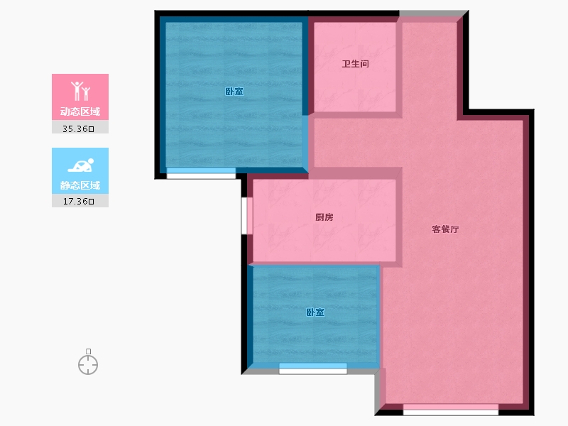 北京-北京市-禧瑞学府-45.98-户型库-动静分区