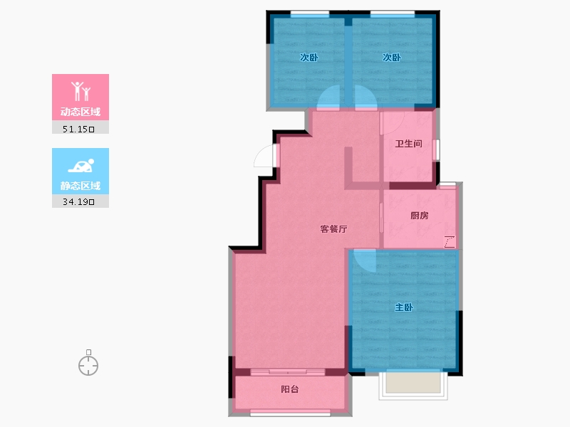 山西省-长治市-禧樾府-85.00-户型库-动静分区