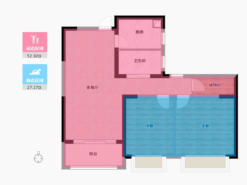 江苏省-南京市-熙悦-71.21-户型库-动静分区