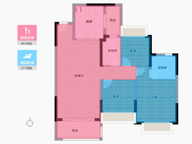 江苏省-镇江市-紫东恒大文化旅游城-87.76-户型库-动静分区