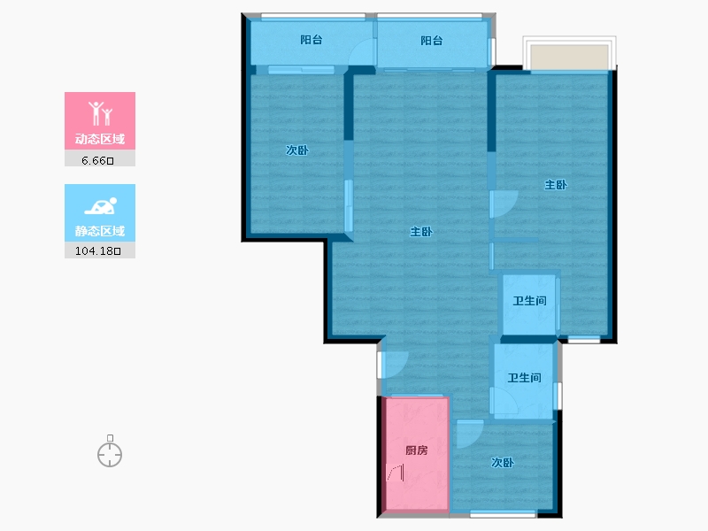 浙江省-温州市-凤池佳苑-115.00-户型库-动静分区