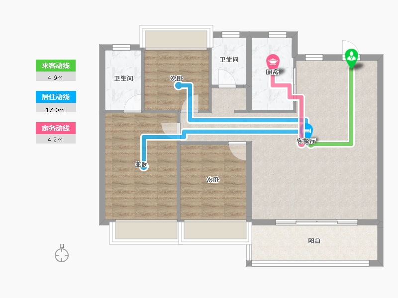 江苏省-南京市-新城振业铭著风华-92.00-户型库-动静线