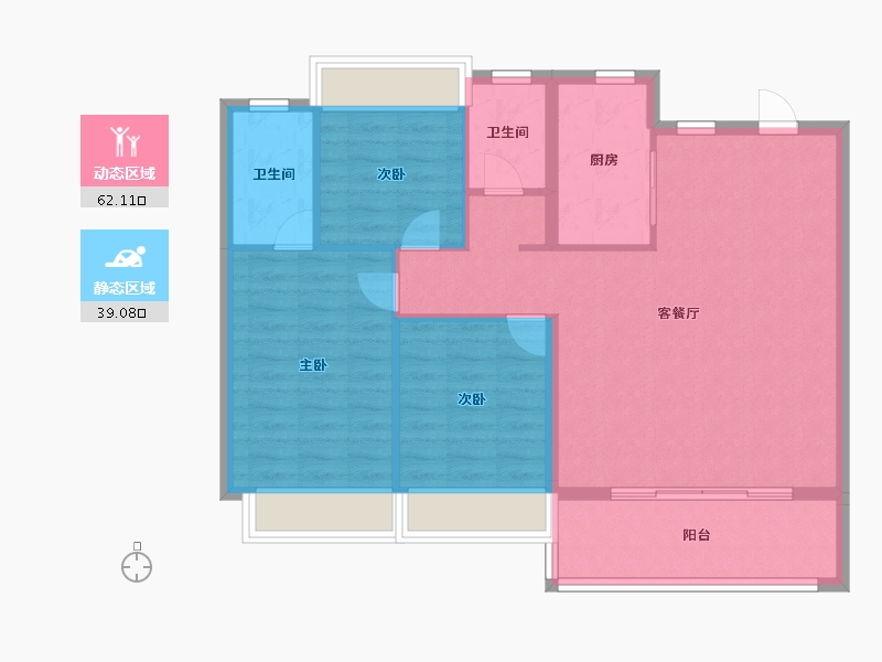 江苏省-南京市-新城振业铭著风华-92.00-户型库-动静分区