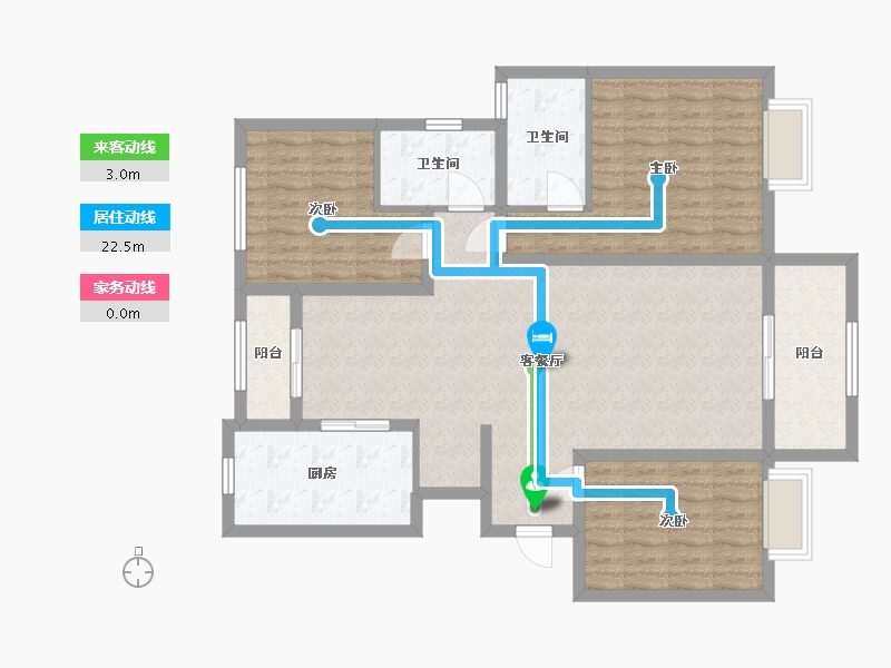 河南省-驻马店市-花园-109.00-户型库-动静线