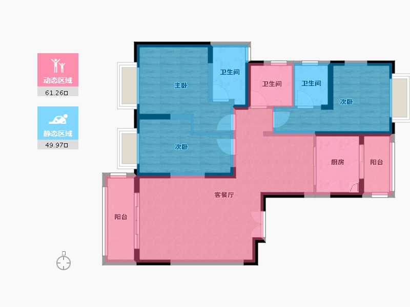 四川省-成都市-永安壹号-110.00-户型库-动静分区