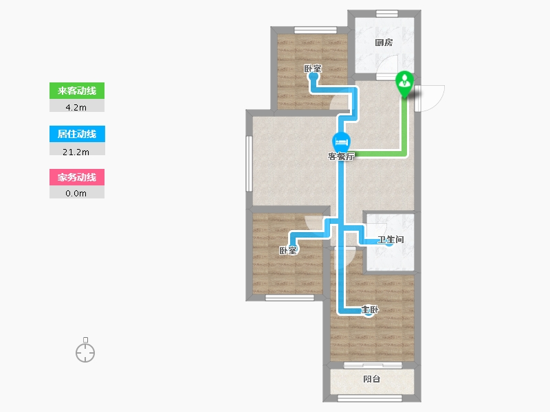 河北省-廊坊市-百川格外-61.90-户型库-动静线