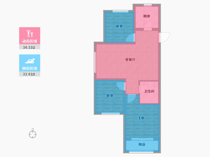 河北省-廊坊市-百川格外-61.90-户型库-动静分区