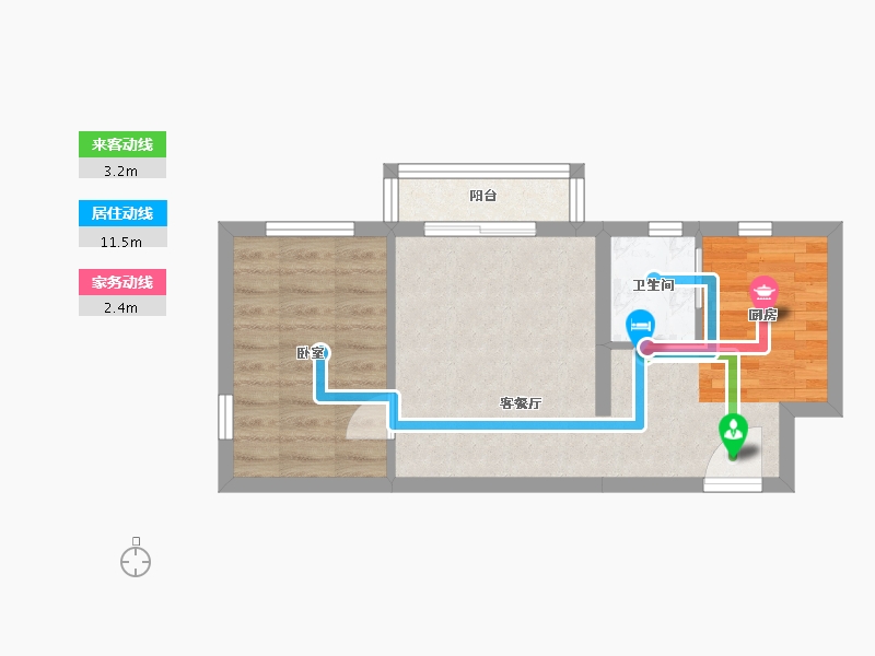 北京-北京市-丽都壹号·峯境-43.13-户型库-动静线