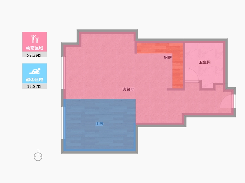 北京-北京市-金桐拾贰-48.83-户型库-动静分区