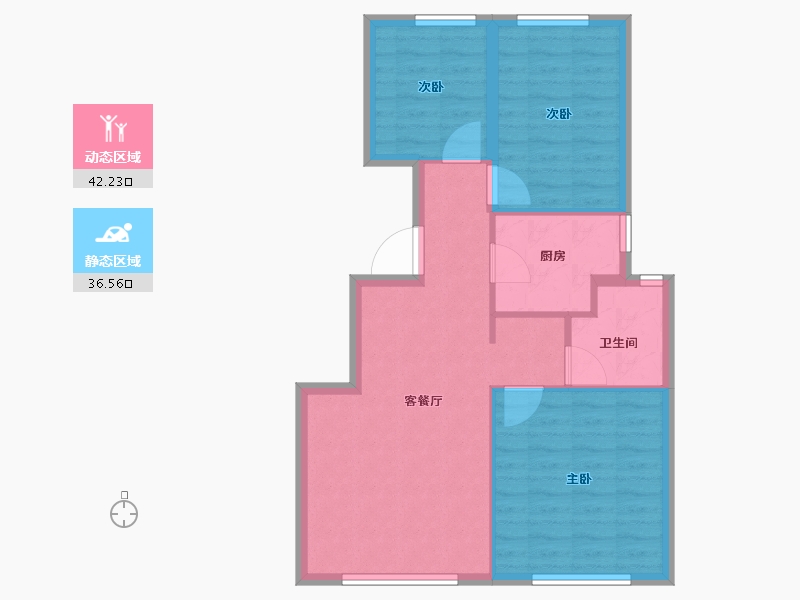 北京-北京市-龙湖·熙湖悦著-71.20-户型库-动静分区