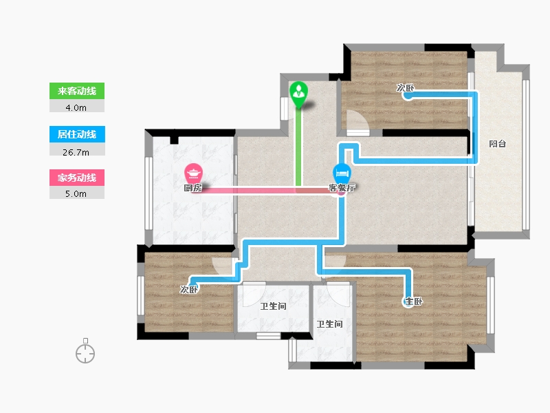 江苏省-镇江市-雍和雅苑-118.00-户型库-动静线