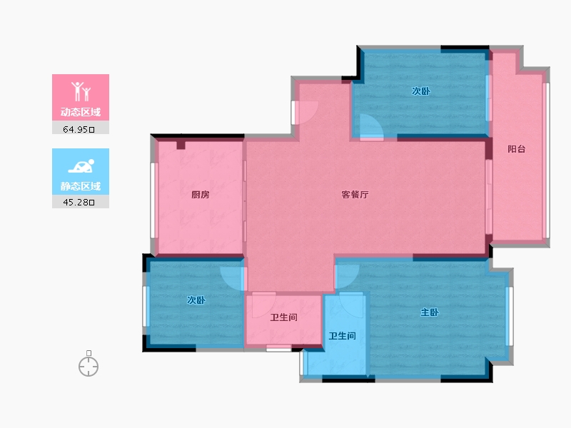 江苏省-镇江市-雍和雅苑-118.00-户型库-动静分区