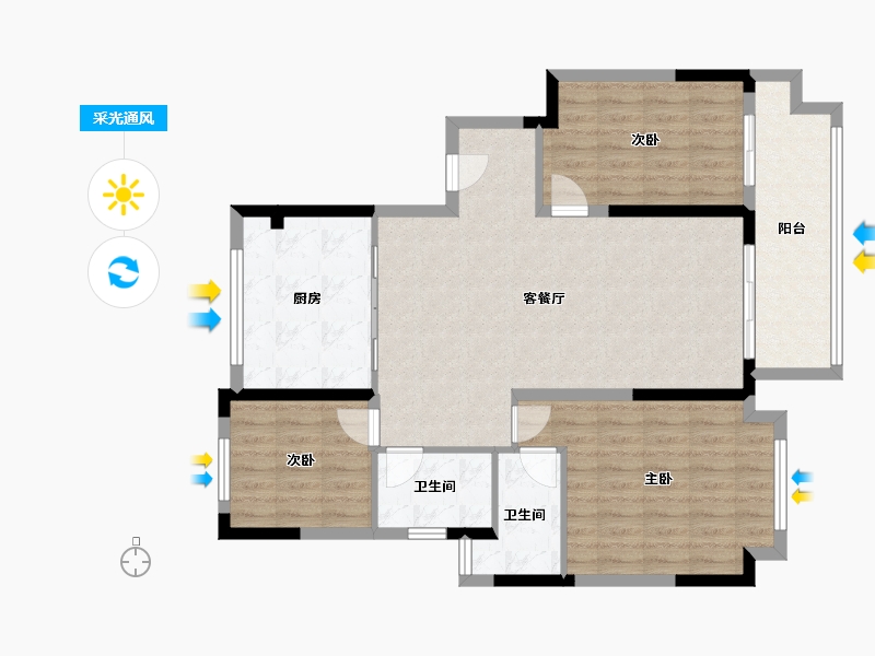 江苏省-镇江市-雍和雅苑-118.00-户型库-采光通风