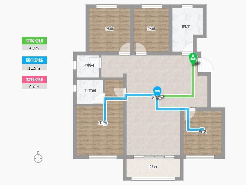 河北省-廊坊市-百川格外-97.35-户型库-动静线