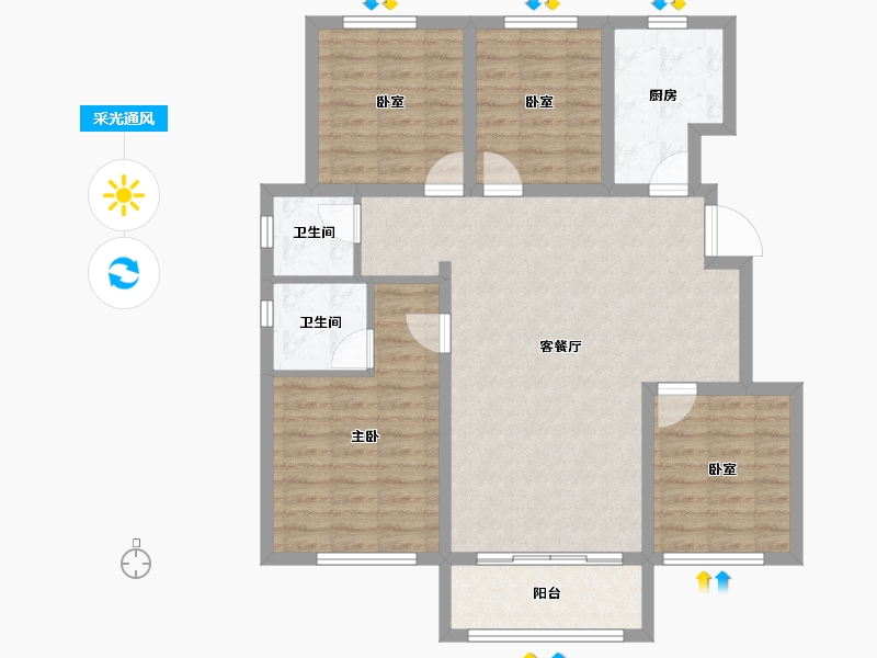 河北省-廊坊市-百川格外-97.35-户型库-采光通风