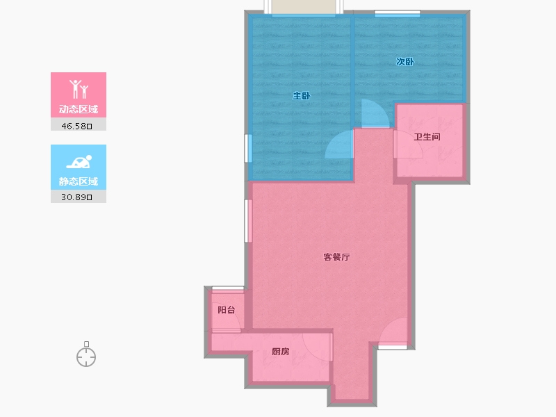 北京-北京市-八斗-70.40-户型库-动静分区