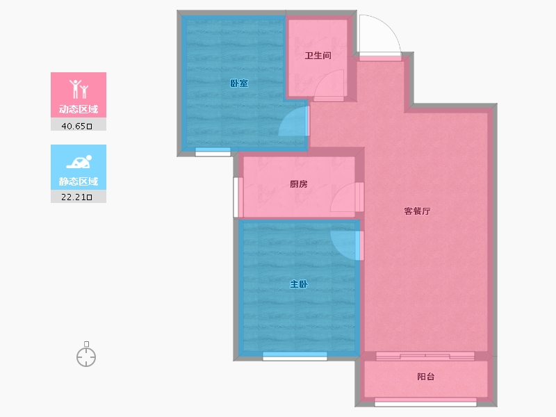 河北省-廊坊市-百川格外-55.99-户型库-动静分区