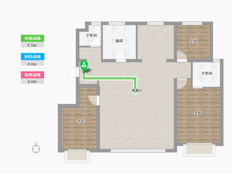 北京-北京市-招商中建·顺义臻珑府-100.39-户型库-动静线