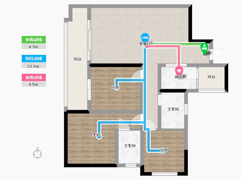 四川省-眉山市-领地凯旋国际公馆-98.00-户型库-动静线