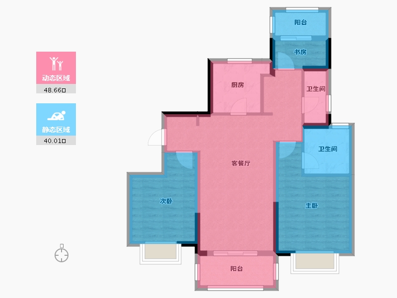 江苏省-南京市-深业青珑上府-78.41-户型库-动静分区