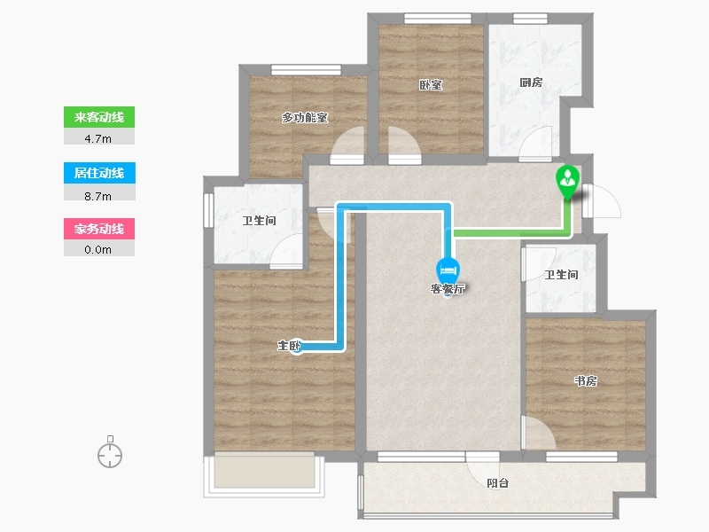 北京-北京市-路劲御和府-86.25-户型库-动静线