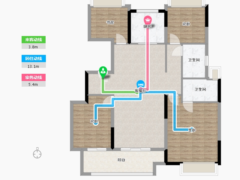 安徽省-亳州市-亳州玺樾府-118.00-户型库-动静线