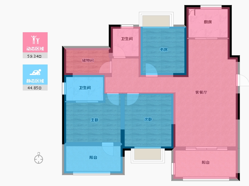 江苏省-南京市-熙悦-92.01-户型库-动静分区