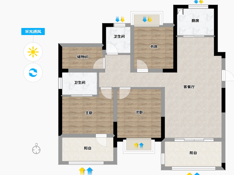 江苏省-南京市-熙悦-92.01-户型库-采光通风