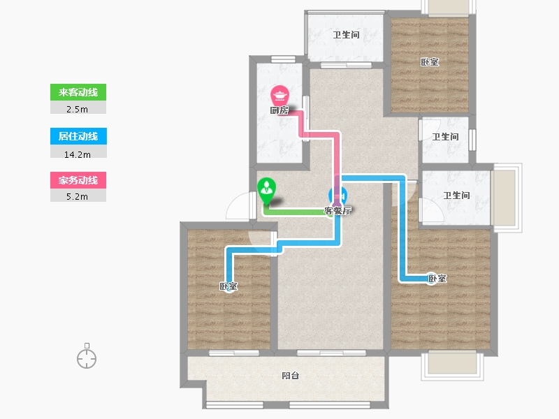 江苏省-南京市-石林云城-103.00-户型库-动静线