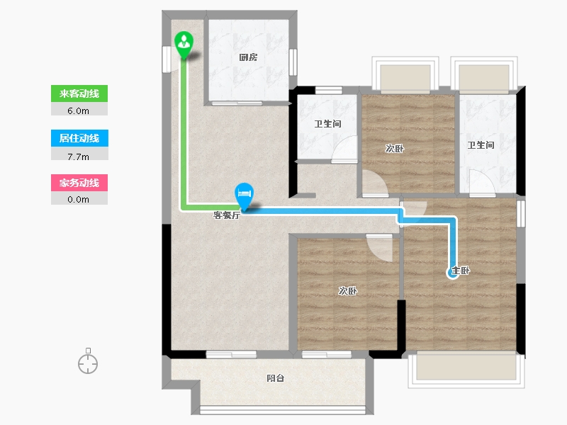 江苏省-南京市-山和宸园-84.00-户型库-动静线