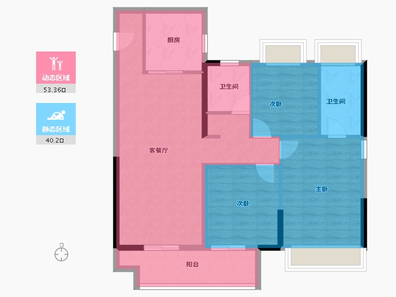 江苏省-南京市-山和宸园-84.00-户型库-动静分区