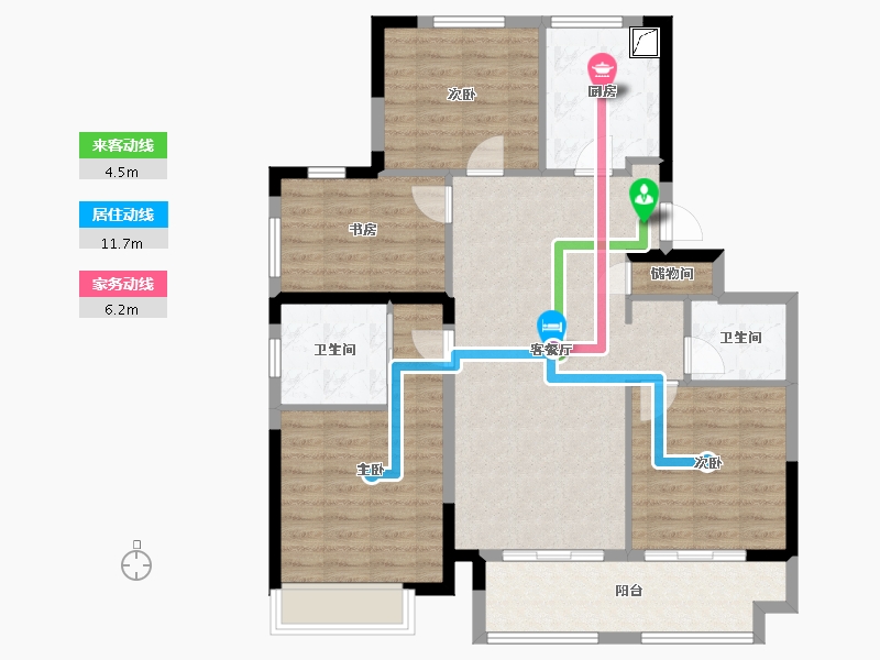 江苏省-南京市-汤山颐和府-101.60-户型库-动静线